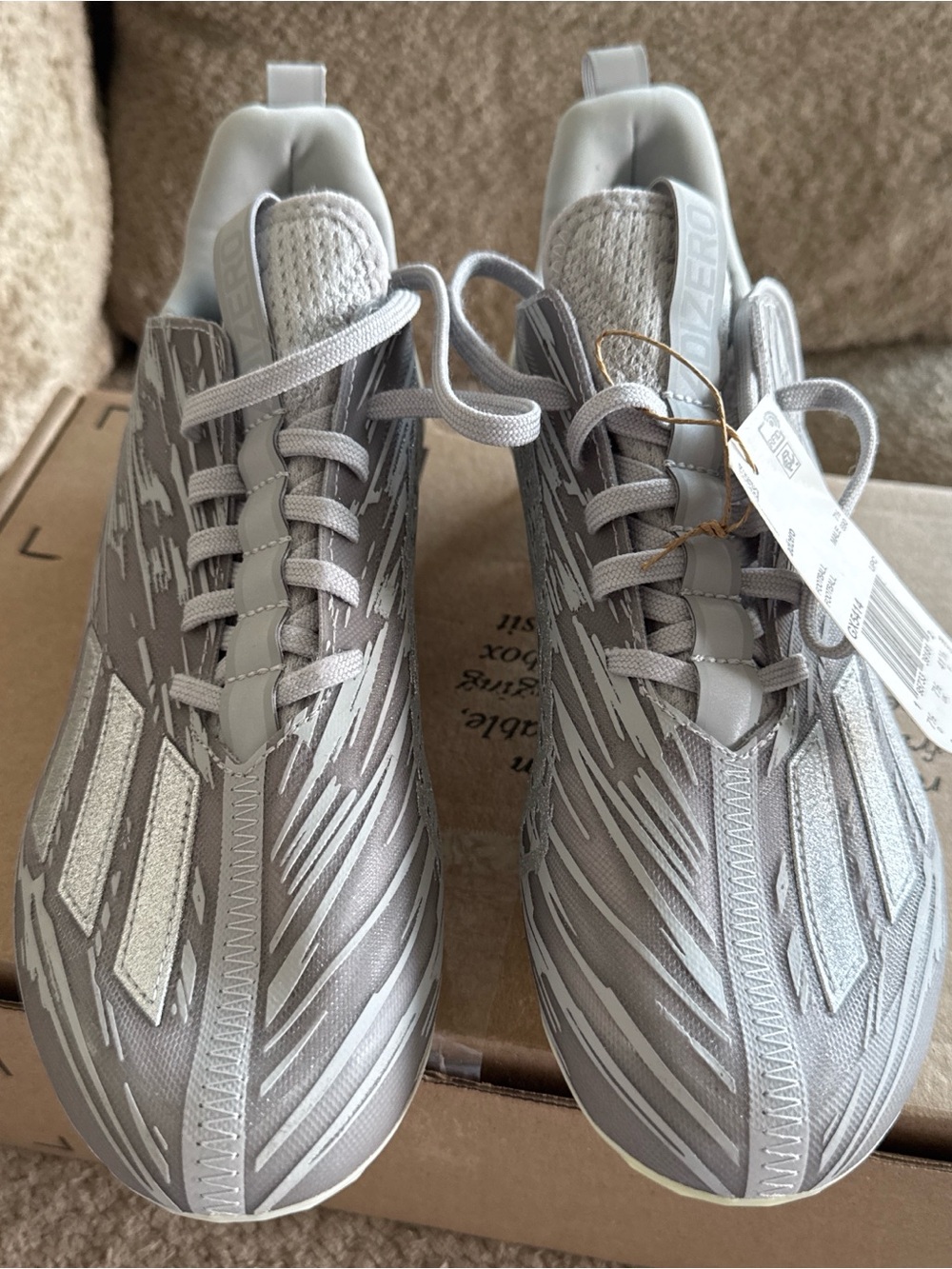 adidas Light Gray/Silver Performance Sneakers